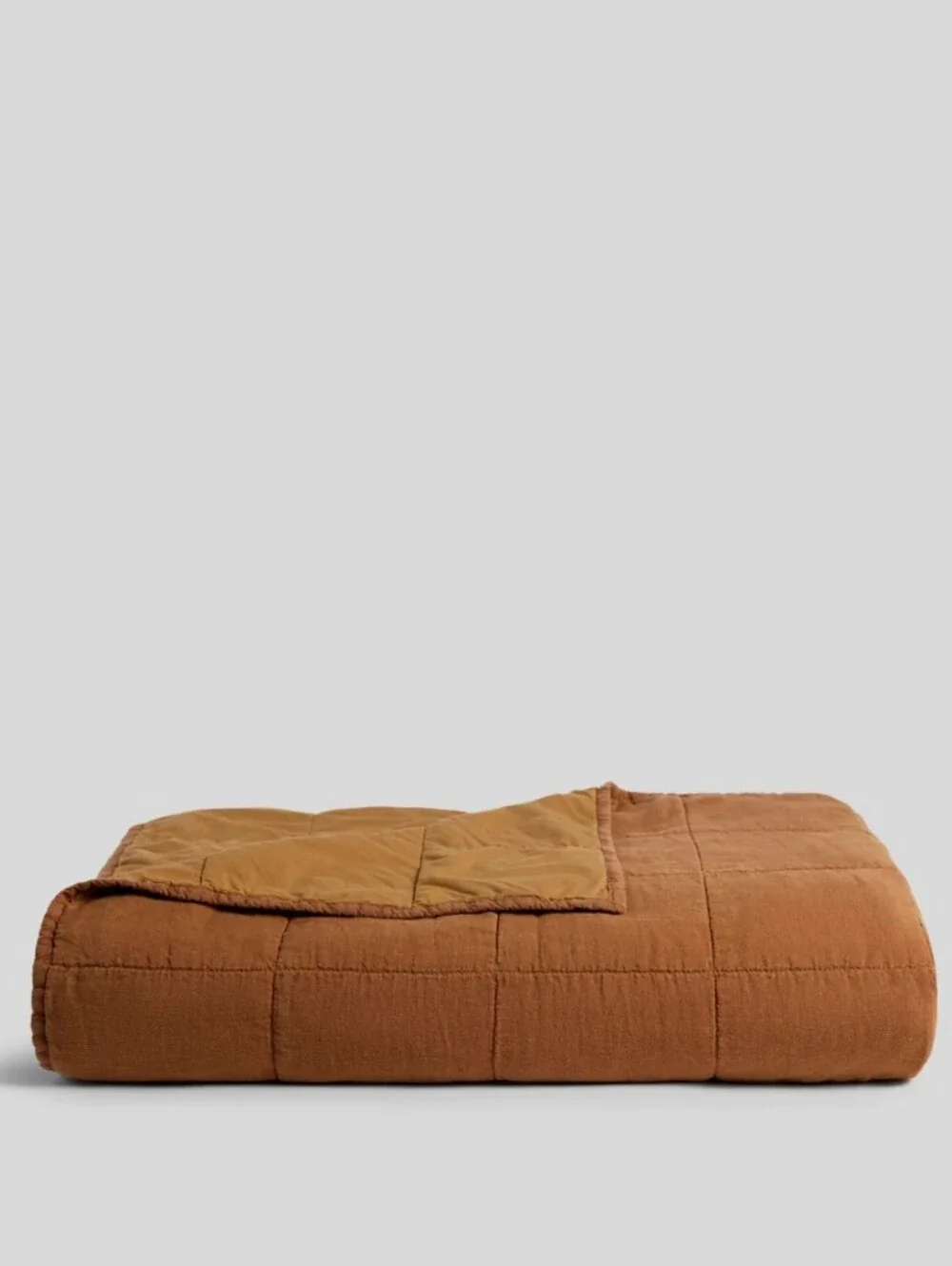 Parachute Linen Box Quilt- King - Tobacco- NWT- KING, CAL KING